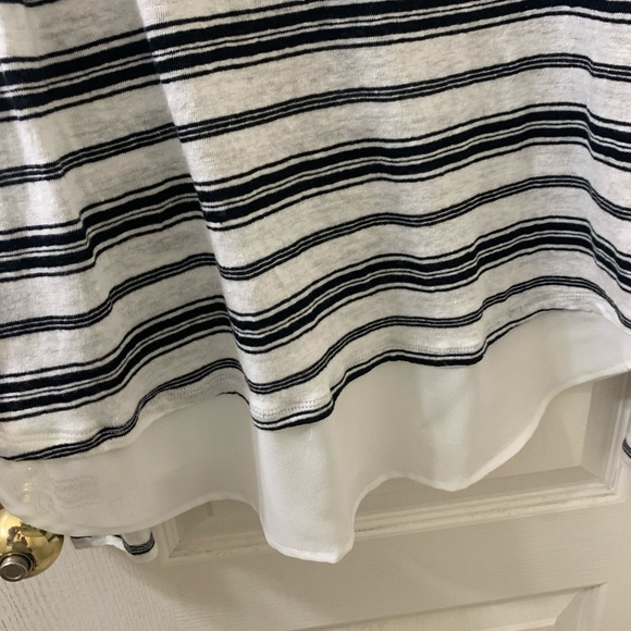 Sanctuary Lagenlook Linen Knit Tunic Top Stripes Layered Women’s Medium - Picture 7 of 12